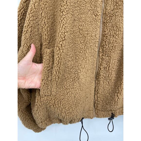 No Boundaries Juniors Brown Full Zipper Sherpa Jacket Size XL - Picture 6 of 10
